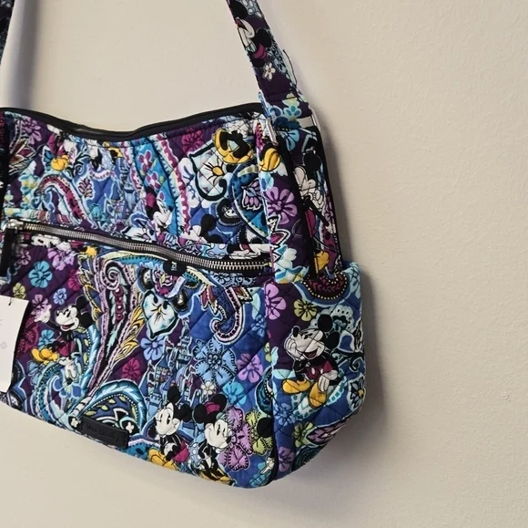Vera Bradley Disney Large On the Go Crossbody Mickey's Paisley Celebration